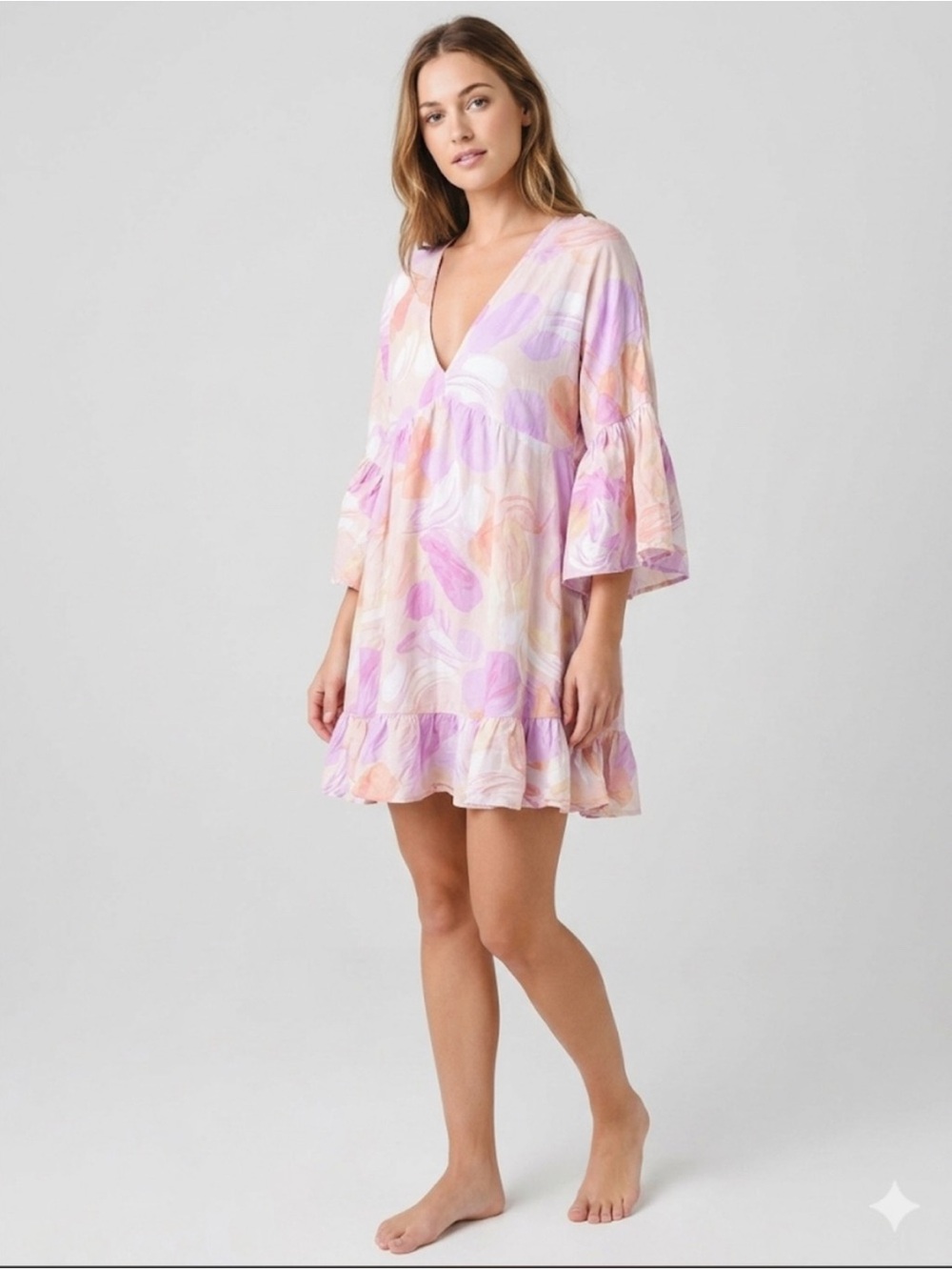 Label of Love Pastel Swirl Colorful Dress
